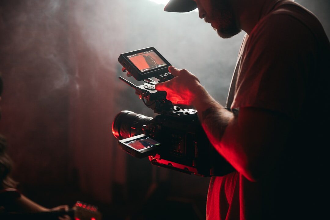 filmmaker recording audio on set