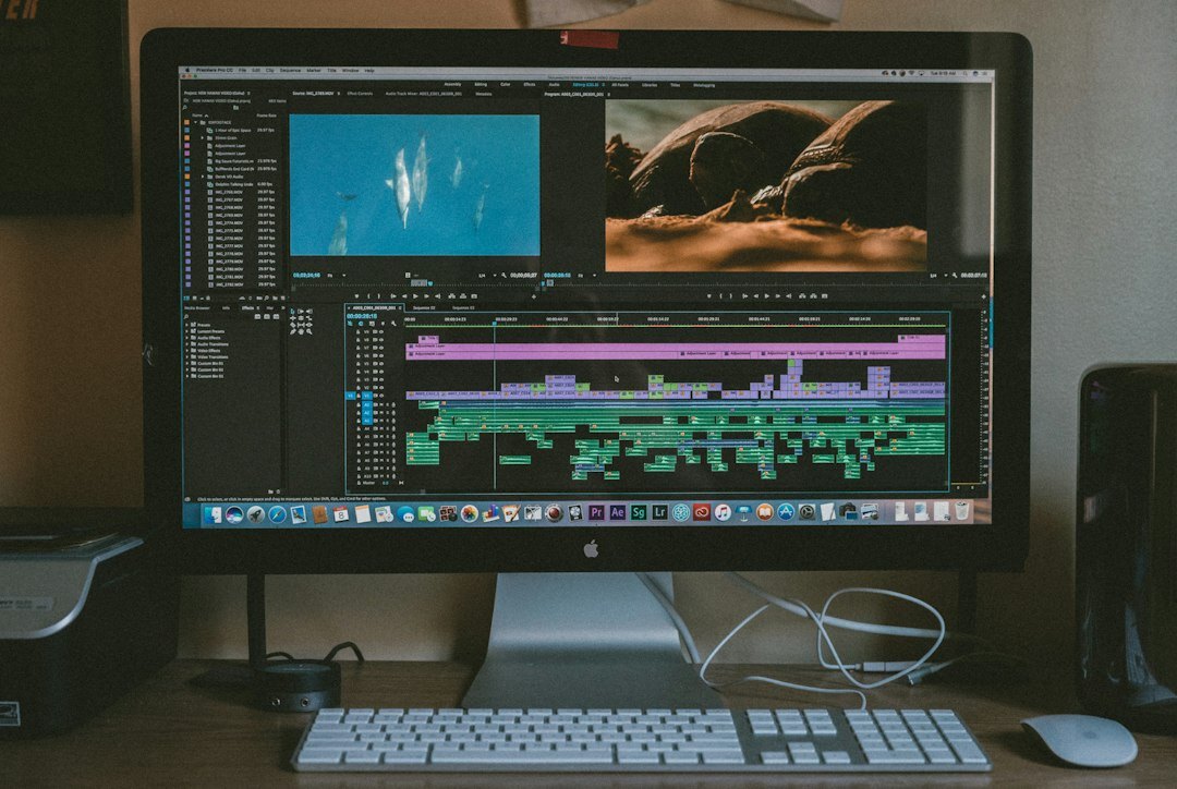 expert video editor working