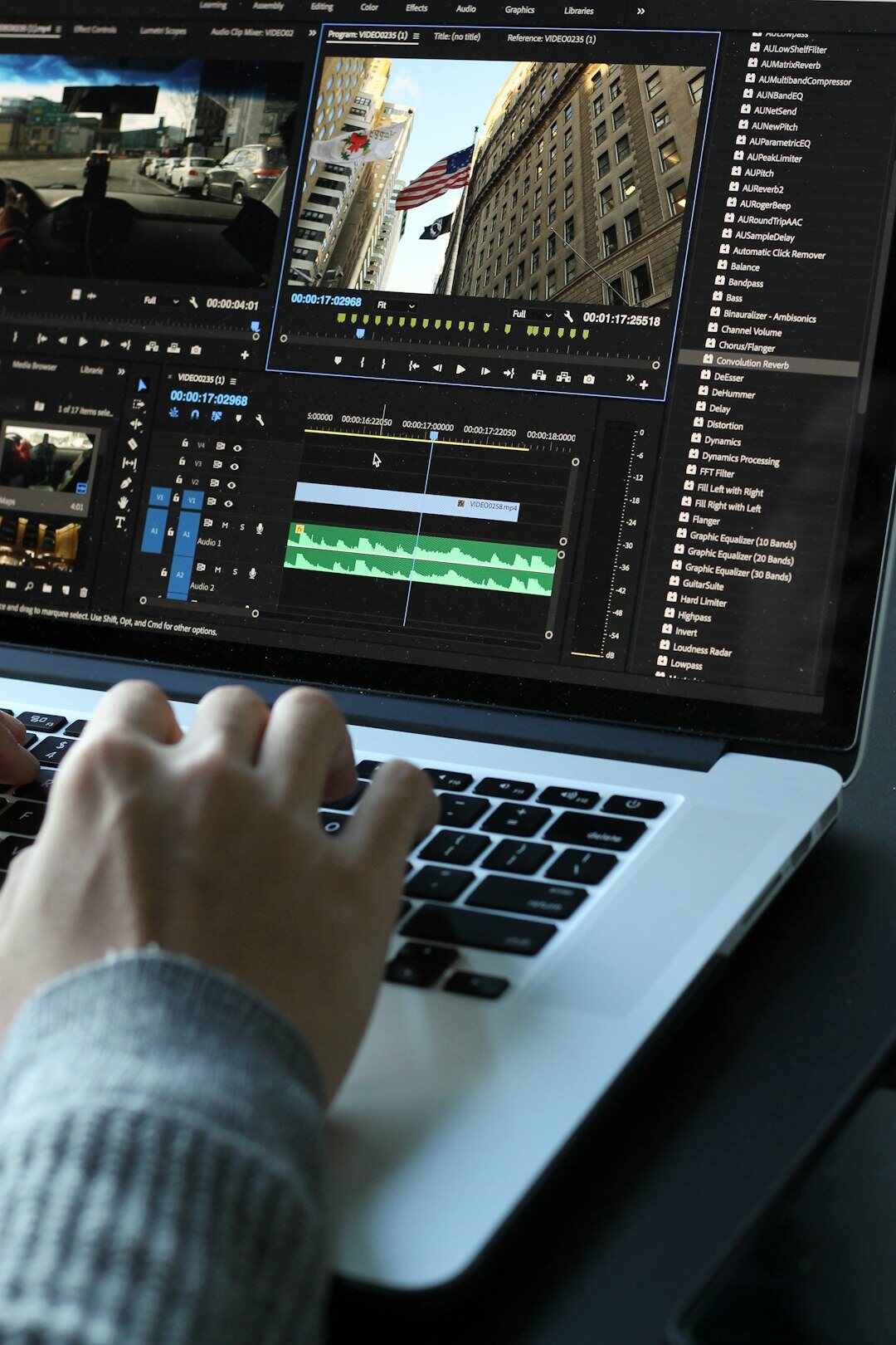 professional filmmaker reviewing edit